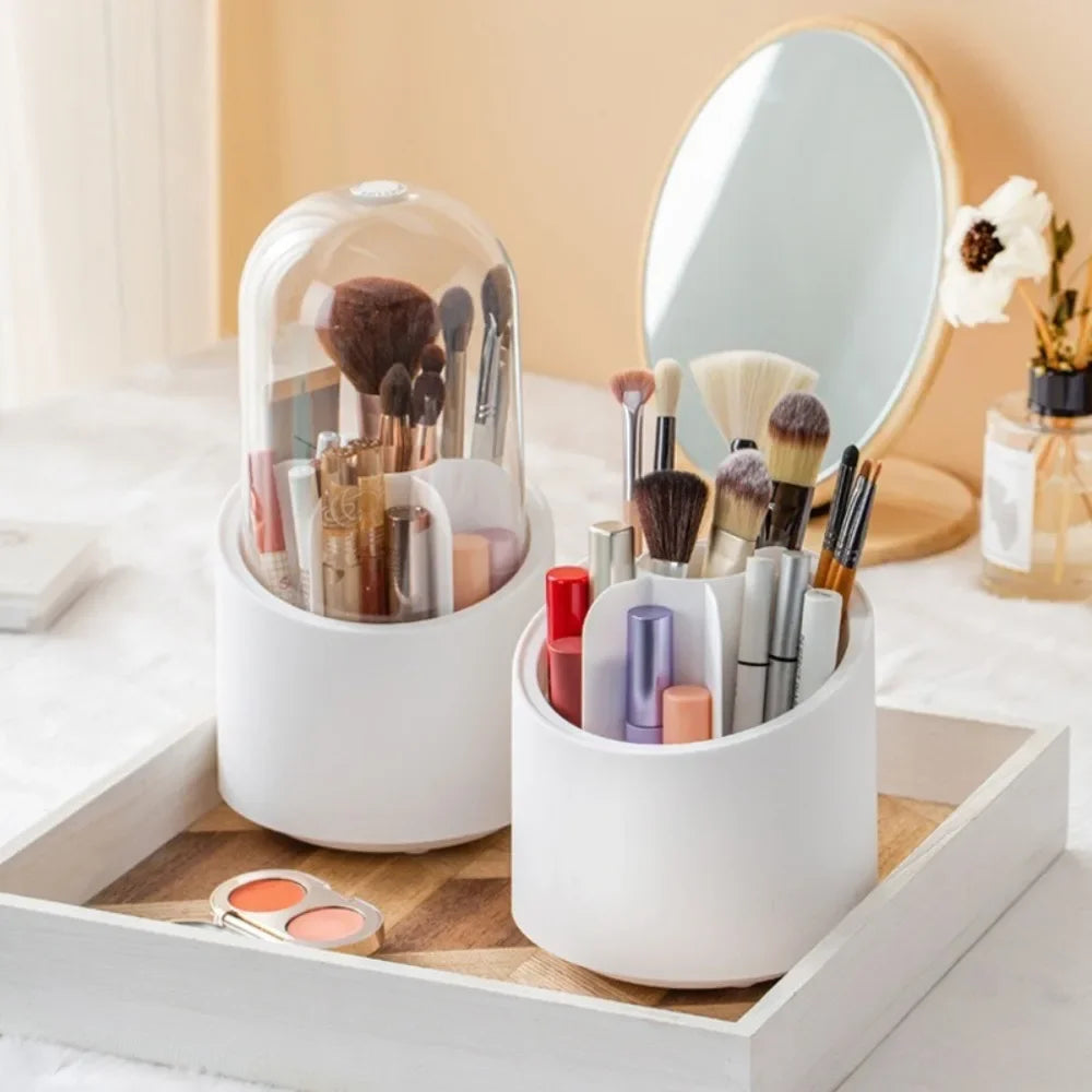 360° Rotating Makeup Brush & Cosmetic Organizer