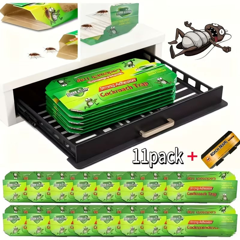 Pet-Safe Cockroach Trap – Powerful Sticky Pest Control Insect Catcher for Kitchen, Bedroom & Home